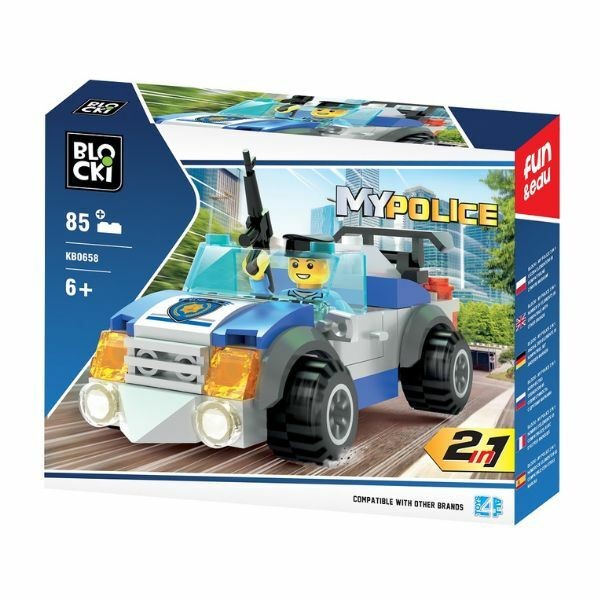 Blocki Kocke za decu Policijski džip 2u1, 85 delova