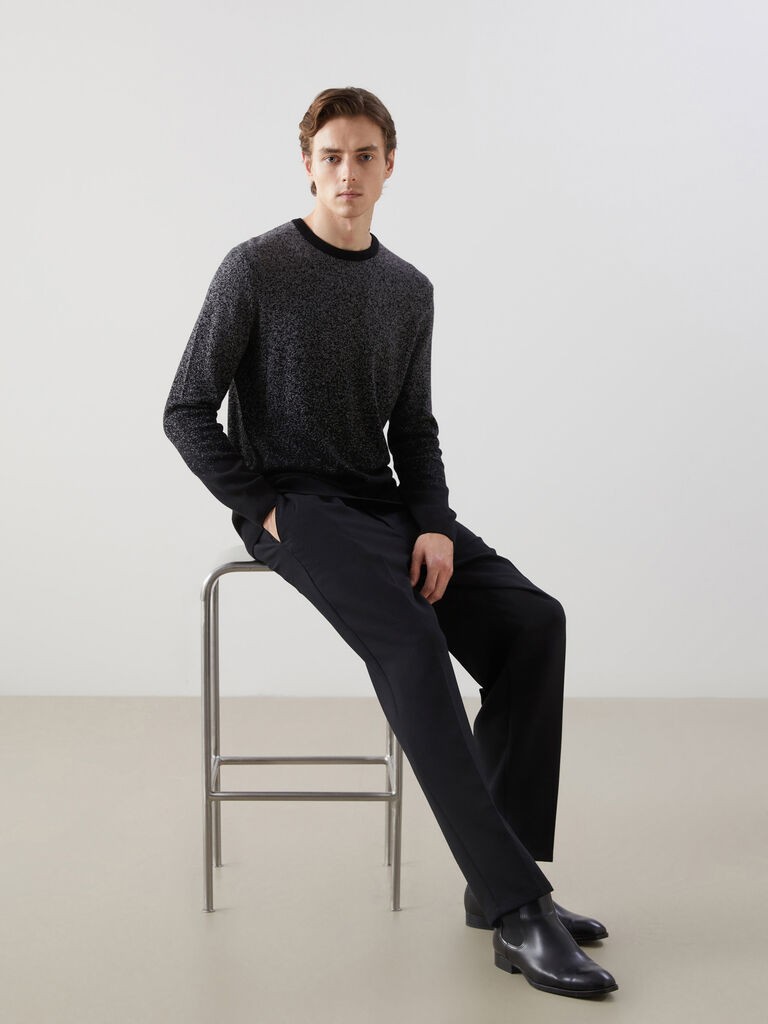 LC Waikiki Muški džemper W40728Z8-CVL, Crni