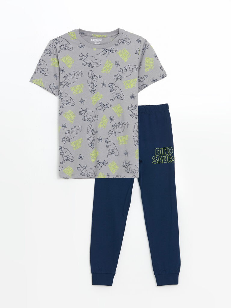 LC Waikiki Komplet pidžama za dečake S52437Z4-LRW, Siva