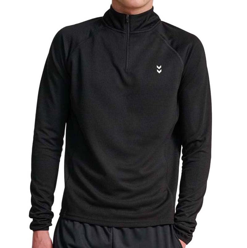Hummel Muška dukserica HMLPULSE Half Zip Midlayer, Crna