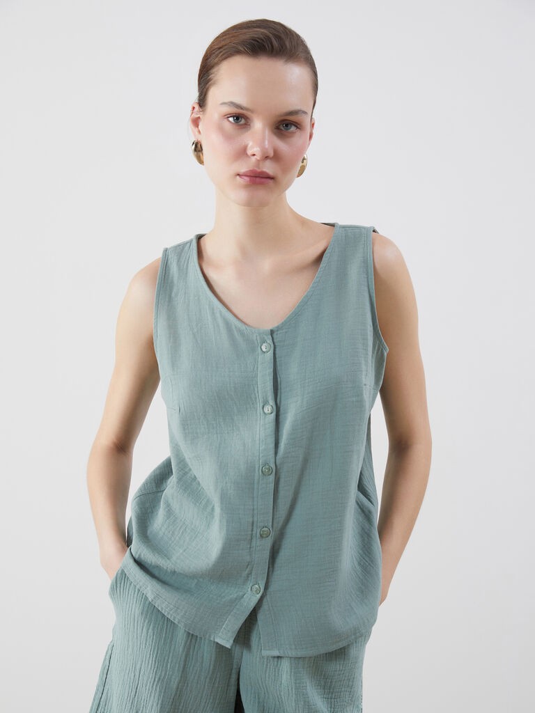 LC Waikiki Ženska bluza S5IO39Z8-YVQ, Zelena