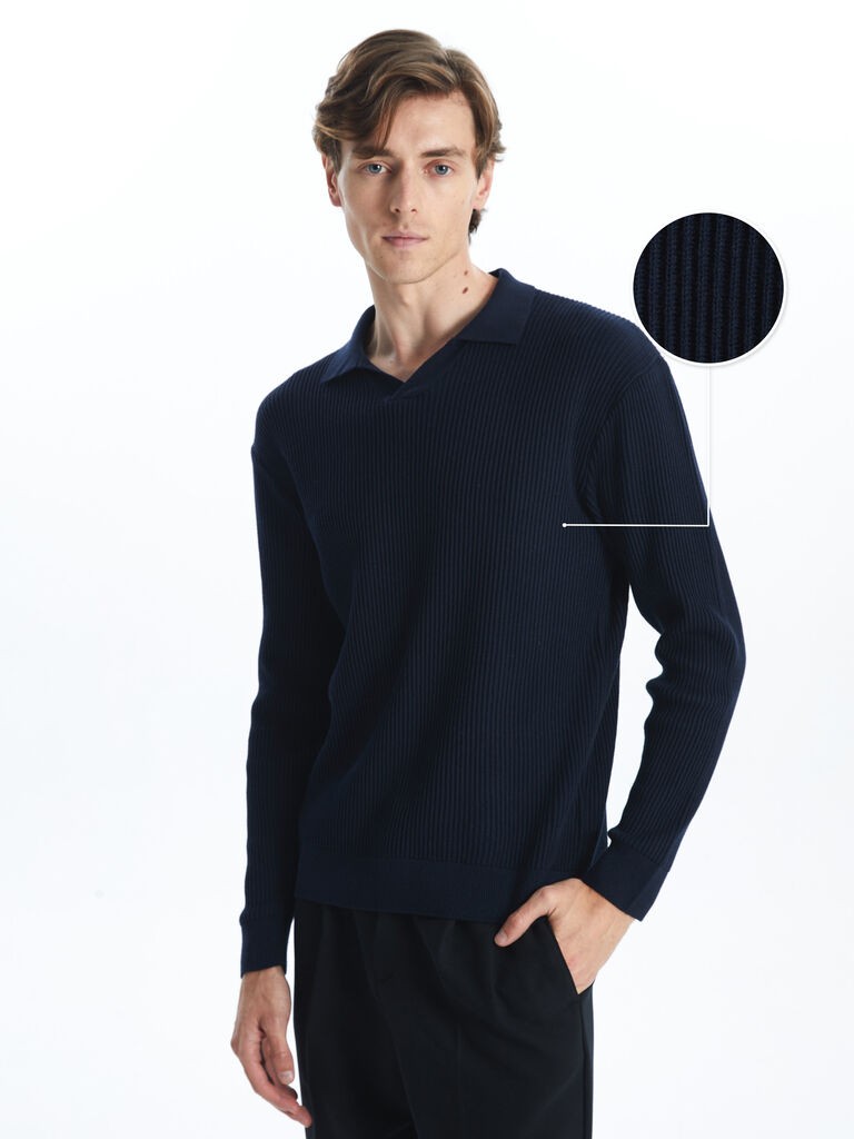 LC Waikiki Muški džemper W4IU53Z8-RFH, Teget