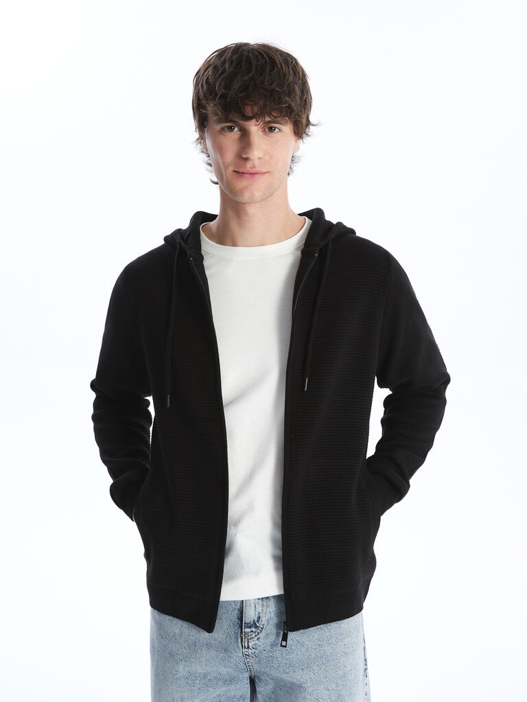 LC Waikiki Muški kardigan W52282Z8-CVL, Crni