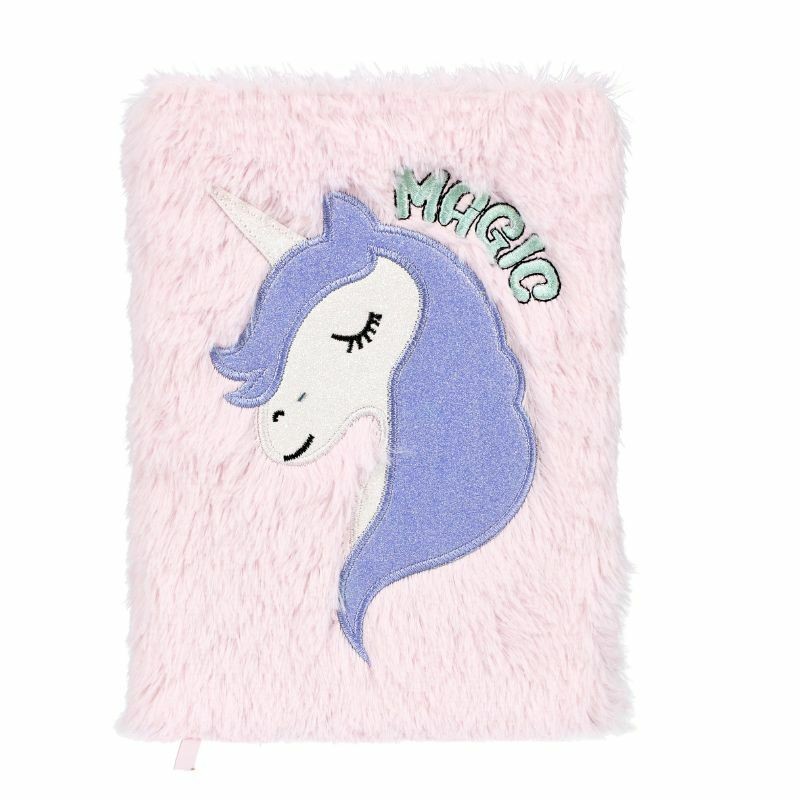 Dečiji plišani notes Unicorn A5, Svetloroze