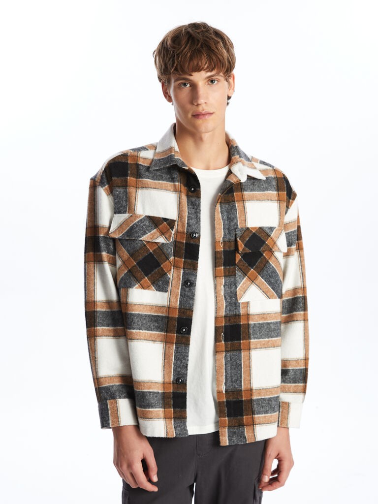 LC Waikiki Muška košulja W4EE02Z8-LLL, Braon