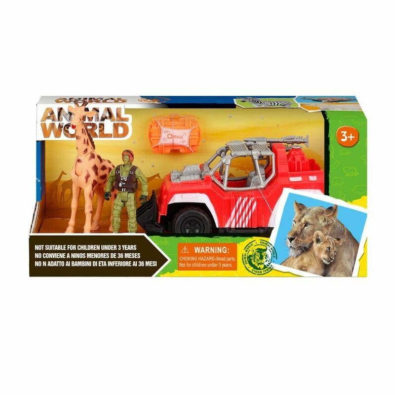 Set igračaka Auto za safari sa čovekom i radnikom