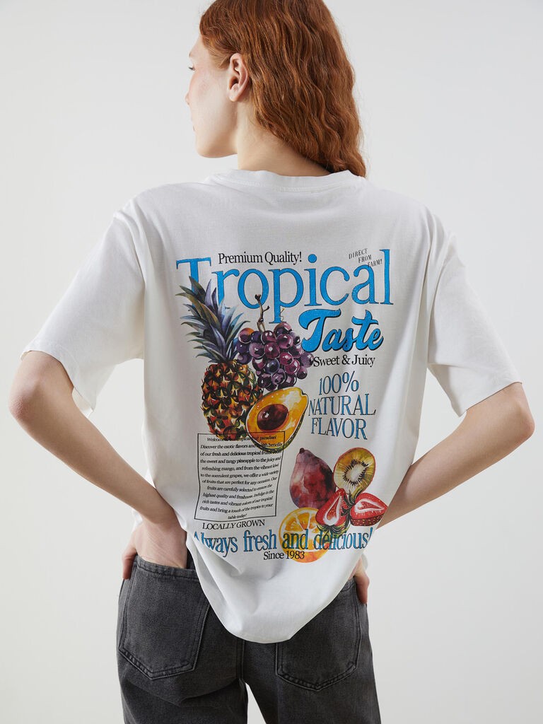 LC Waikiki Ženska majica S5GF08Z8-R9J, Krem