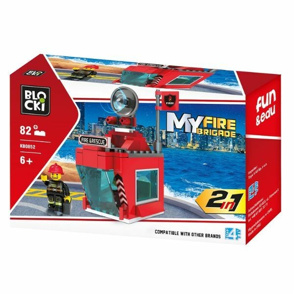 Blocki Kocke za decu Vatrogasna stanica 2u1, 82 komada