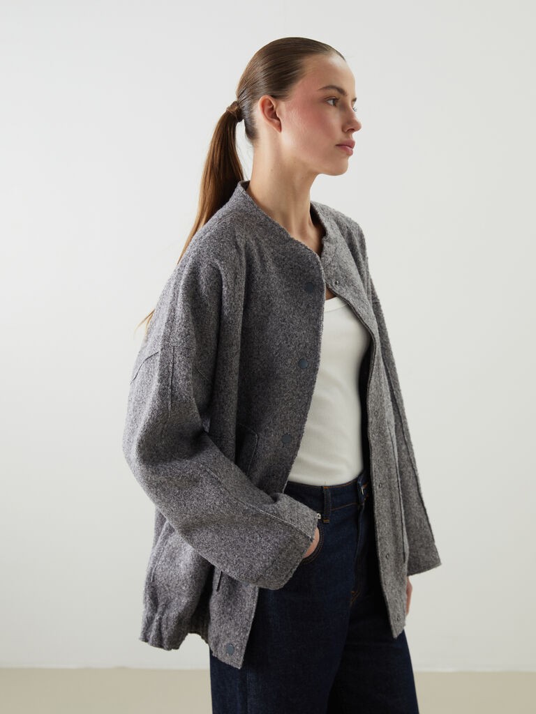 LC Waikiki Ženska jakna  W50798Z8-JMD, Siva