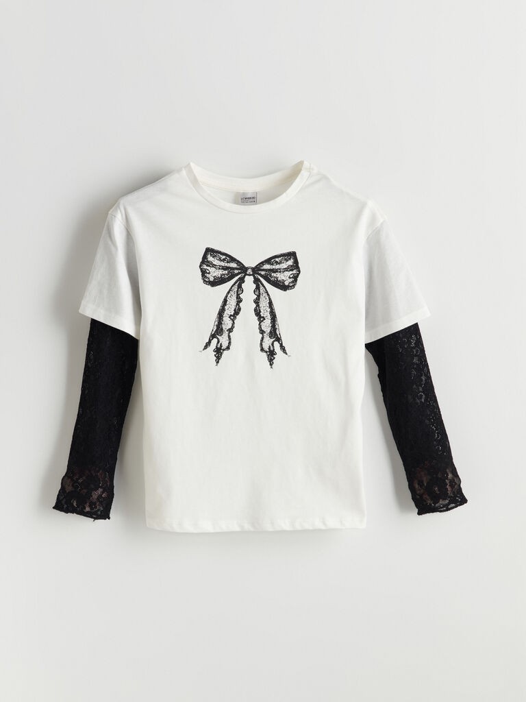 LC Waikiki Majica za devojčice S5NP34Z4-R9J, Krem