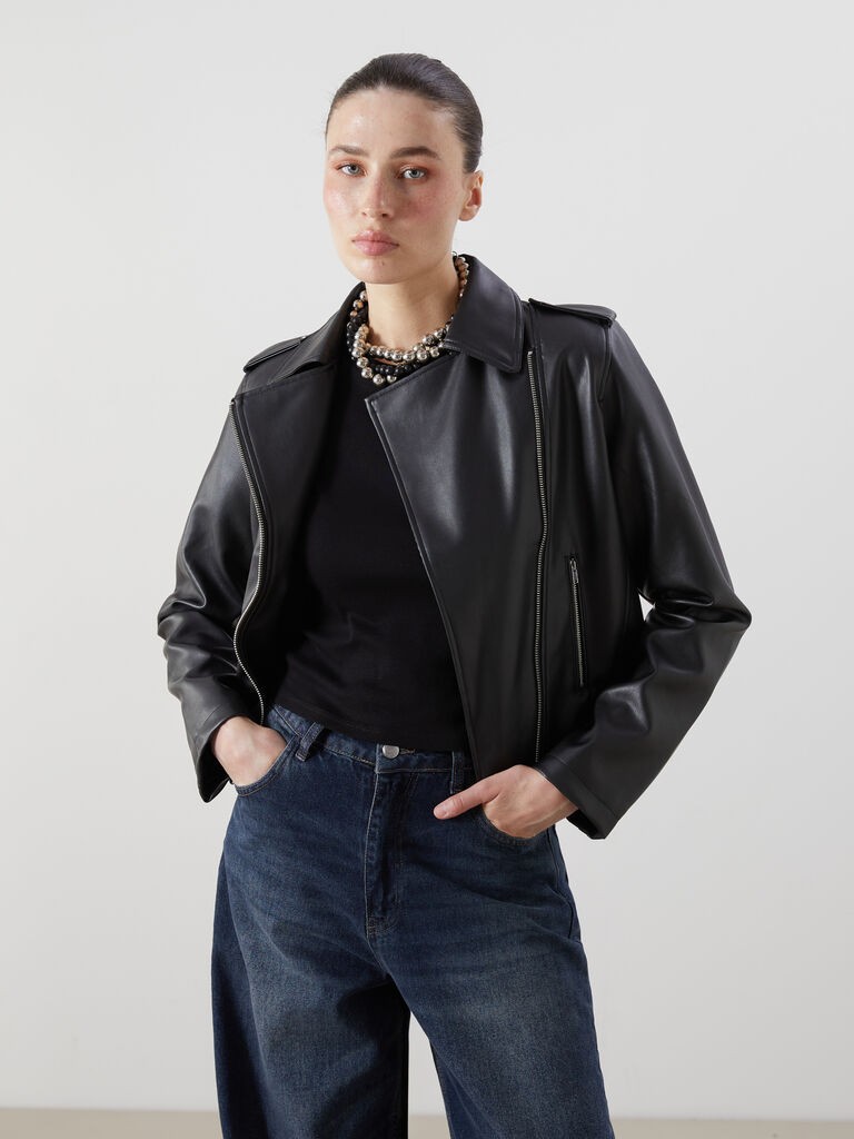 LC Waikiki Ženska jakna W51864Z8-CVL, Crna