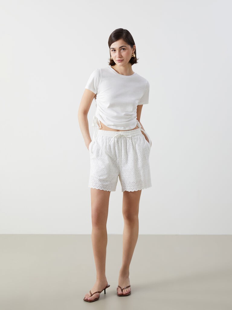 LC Waikiki Ženski Šorts, S5DO49Z8-R9J, Krem