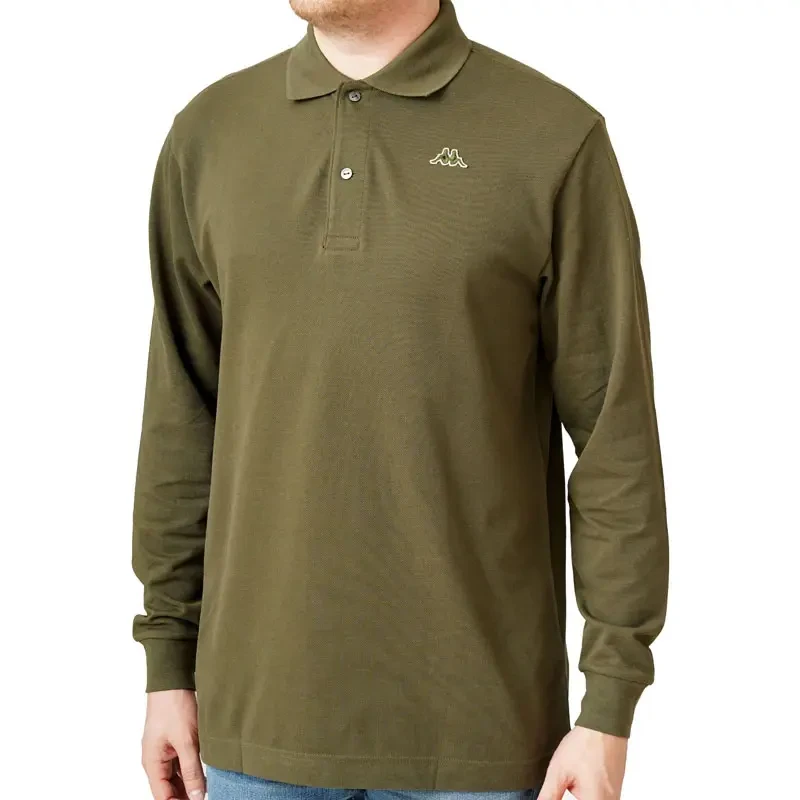 Robe Di Kappa Muška polo majica dugih rukava, Maslinasta