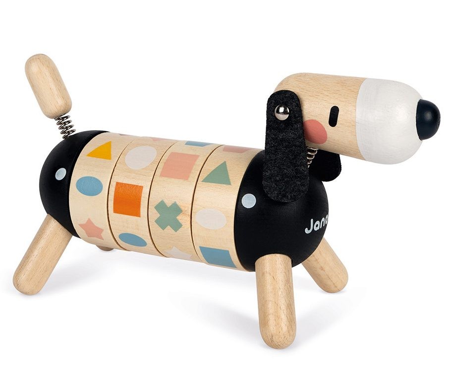 JANOD Drvena didaktička igračka Sweet Cocoon Pas, boje i oblici