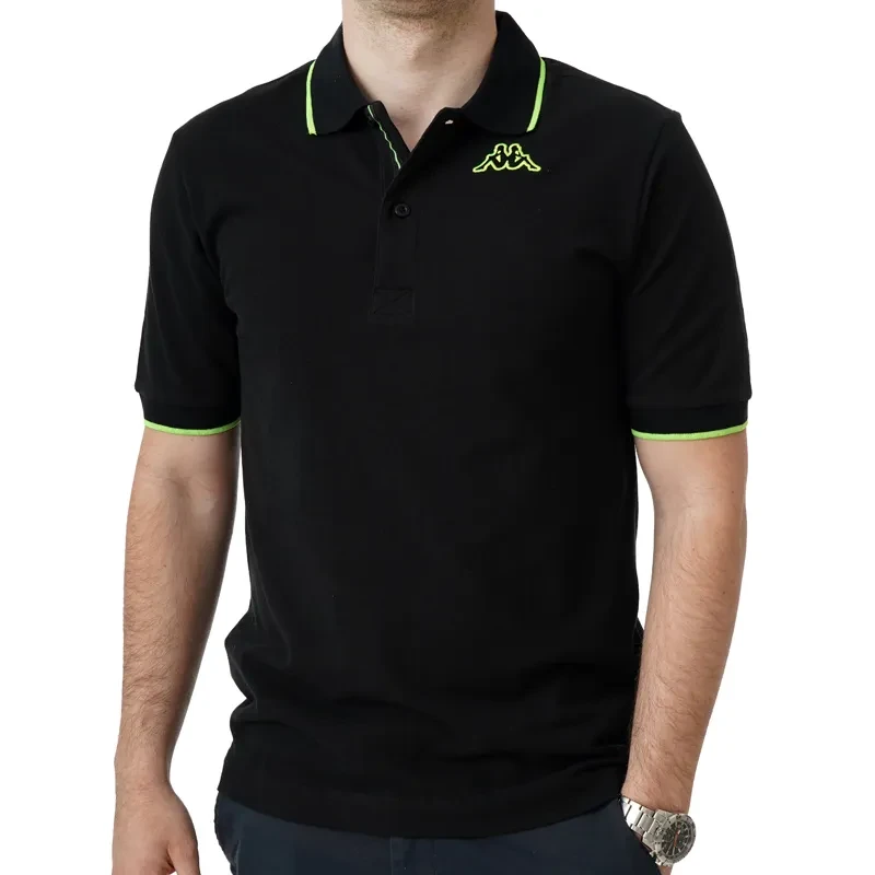 Kappa Muška polo majica Logo Flus, Crna