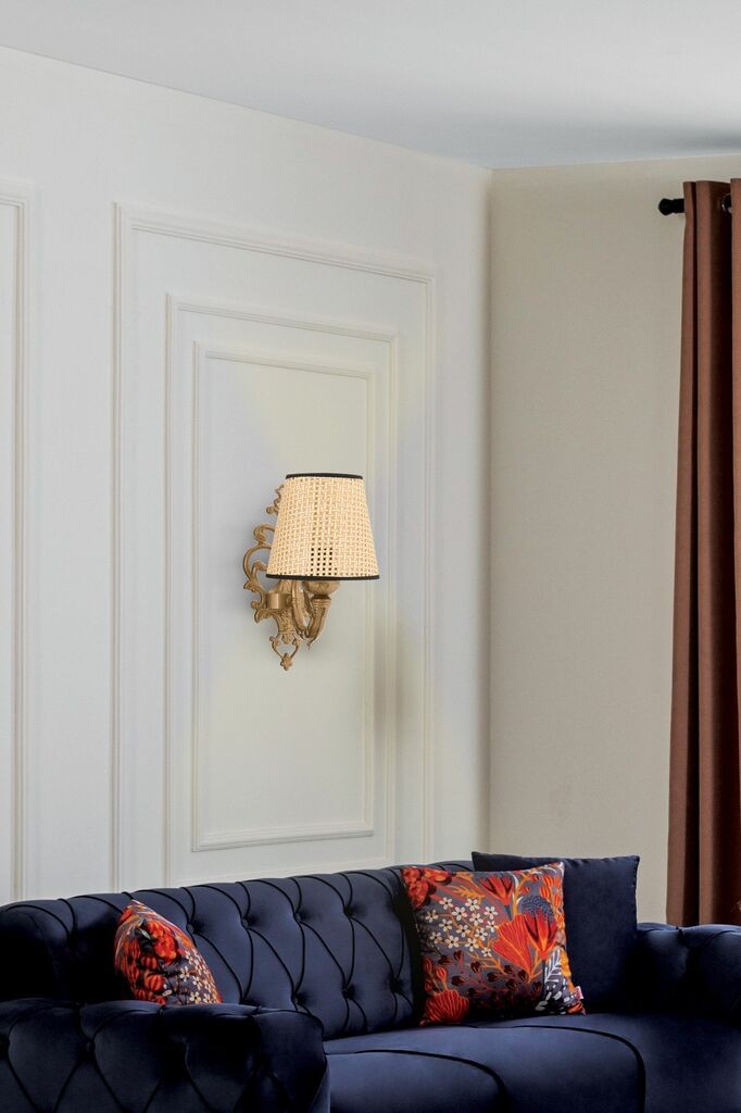 Opviq Zidna lampa Lily Coral, 15x10x13cm, IP20, Bež-zlatna boje