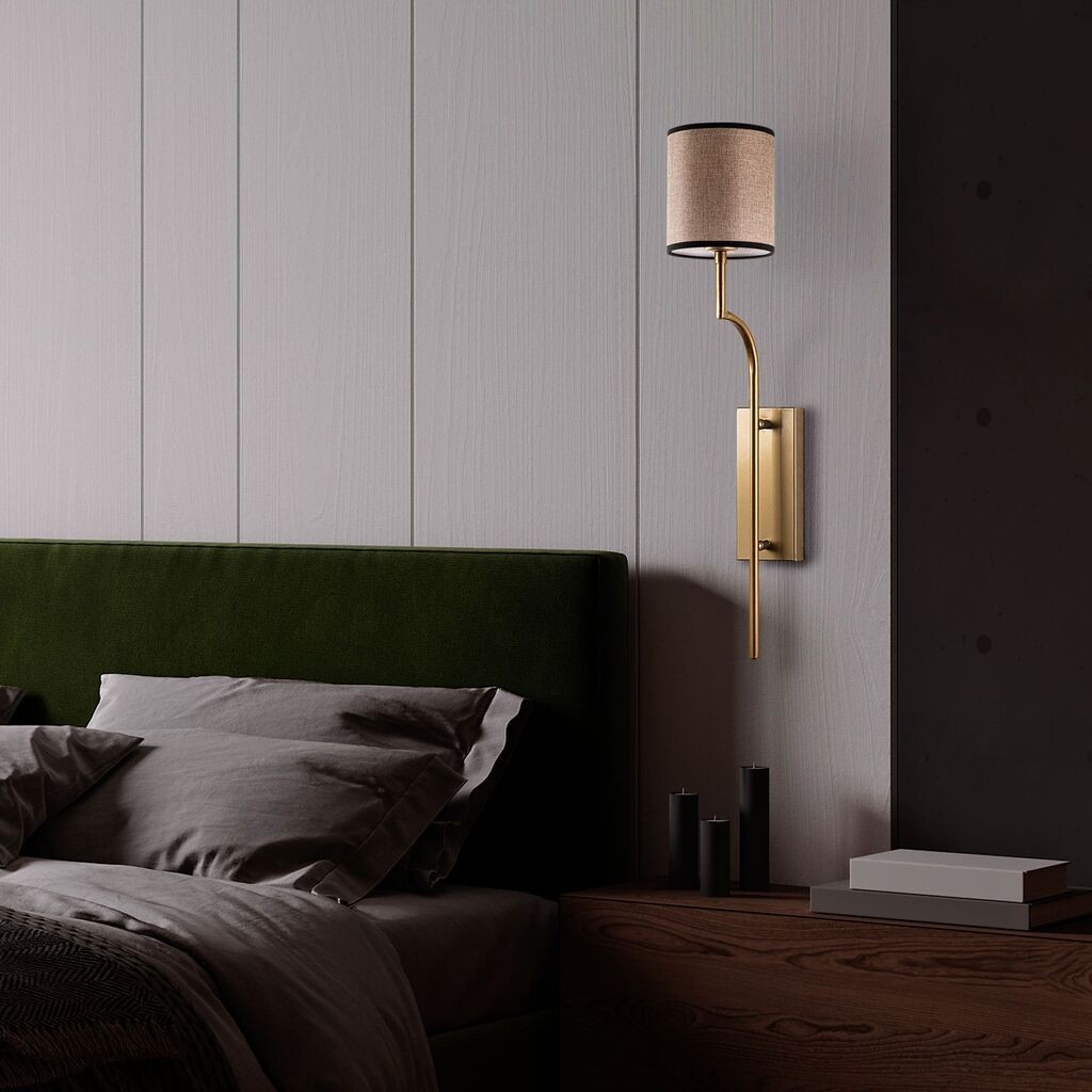 Opviq Zidna lampa Lumora-15339, 14x22x72cm, IP20, Zlatno-smeđa boje