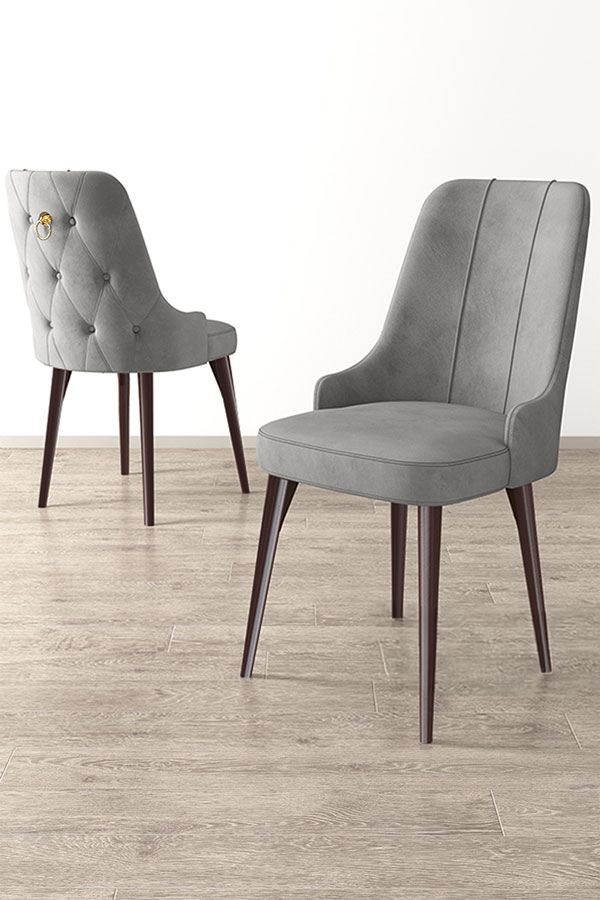 Hanah Home Set stolica Newa, 46x94x46 cm, 4 komada, Sivo-braon