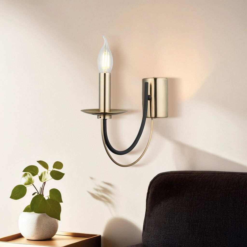 Opviq Zidna lampa Ferra-52-19, 10.5x7x3.5cm, 25cm, IP20, Zlatna boje