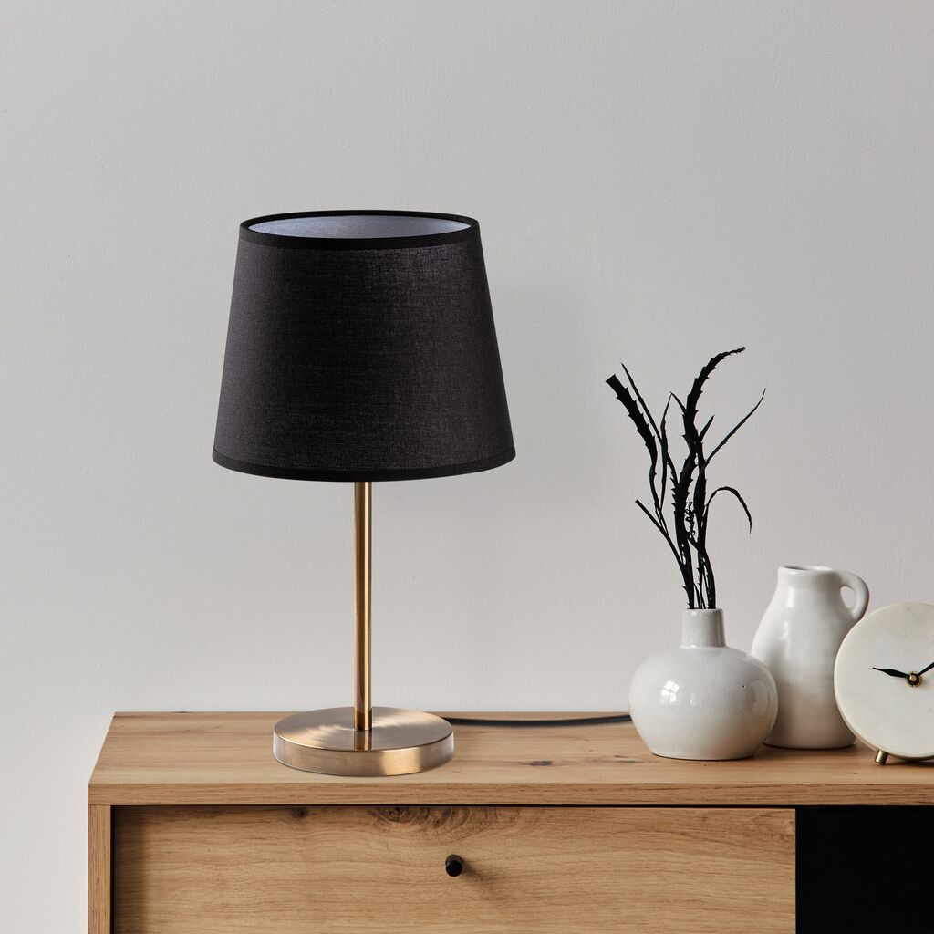 Opviq Stona lampa 5104, 21x21x39 cm, IP20, Crno-zlatne boje