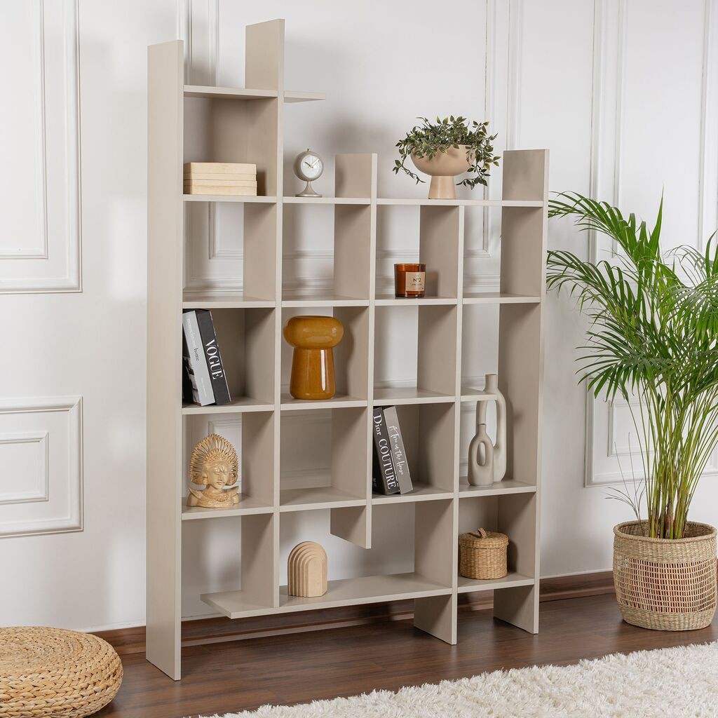 Hanah Home Polica za knjige Manco, 122x188x25.5 cm, Pesak