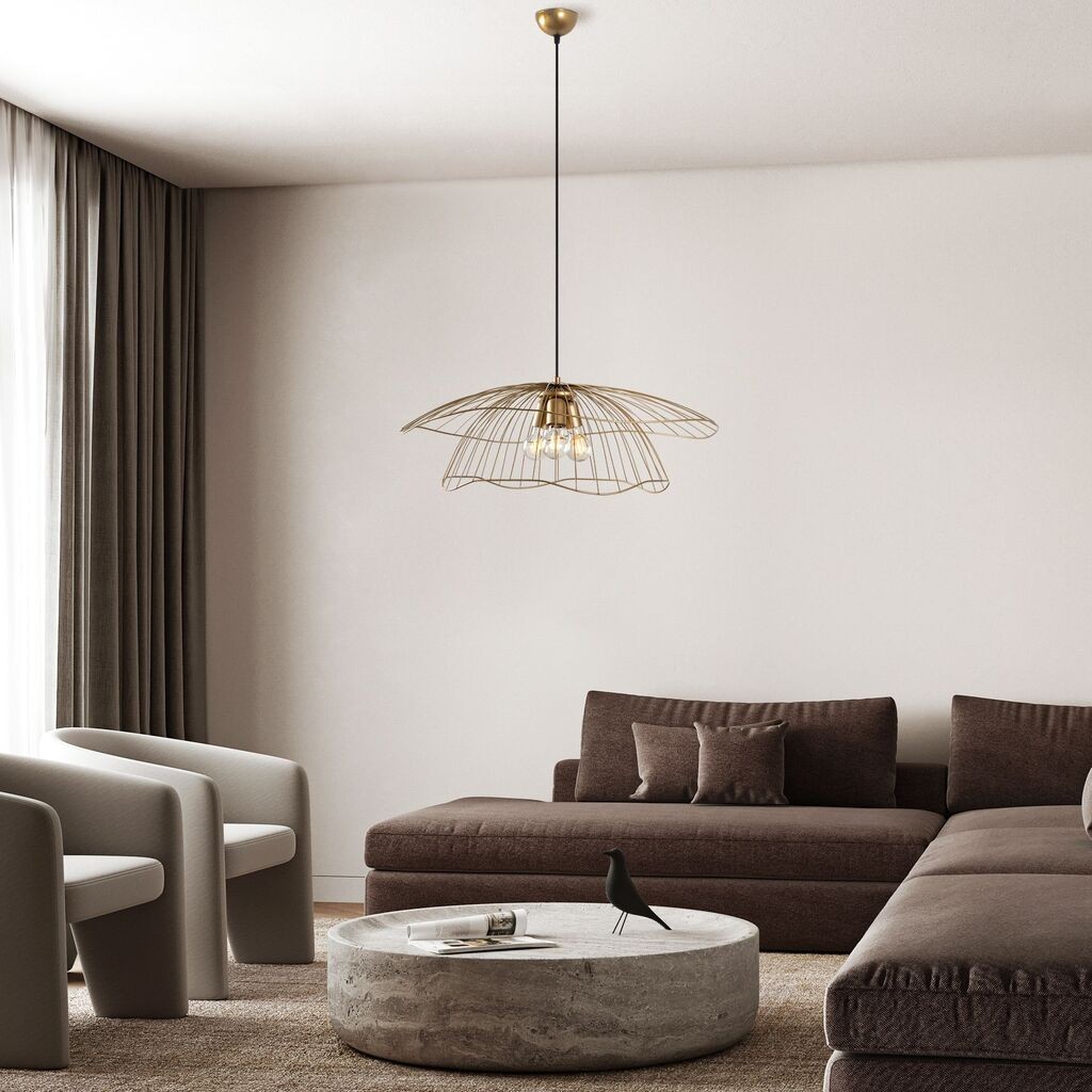 Opviq Luster Mantar-6503-3, 70x70x124cm, IP20, Zlatne boje