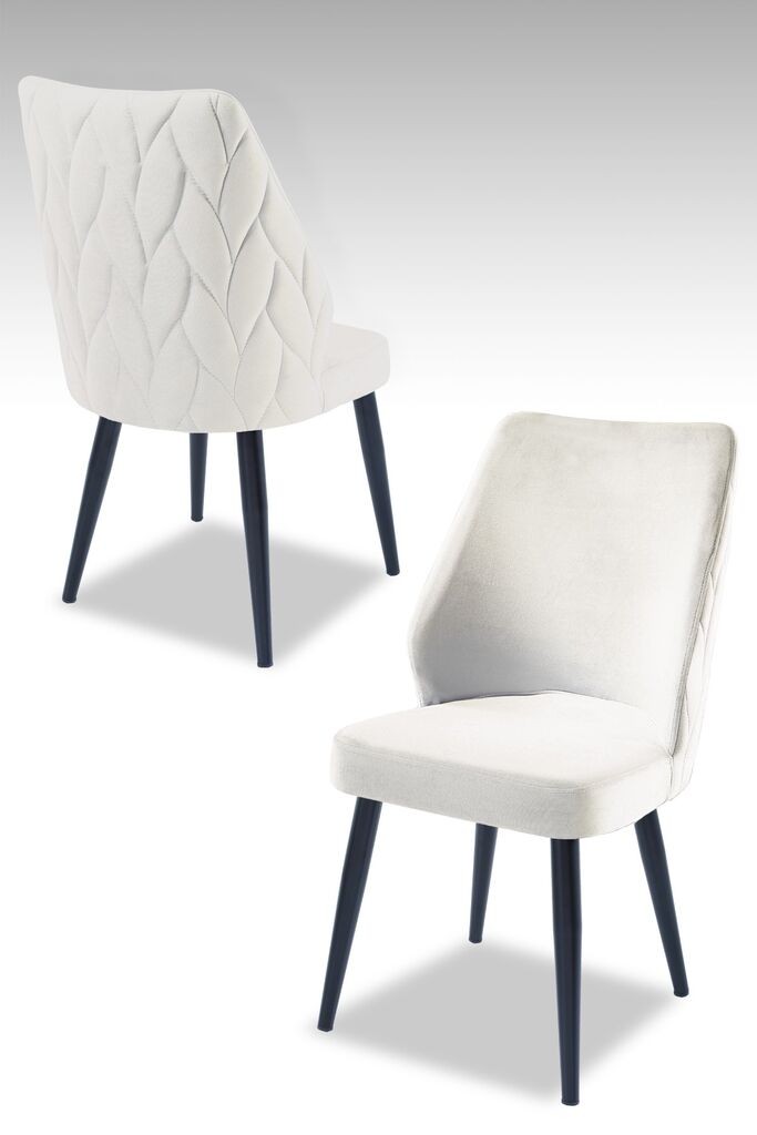 Hanah Home Set stolica Pufi, 48x90x43 cm, 2 komada, Bele