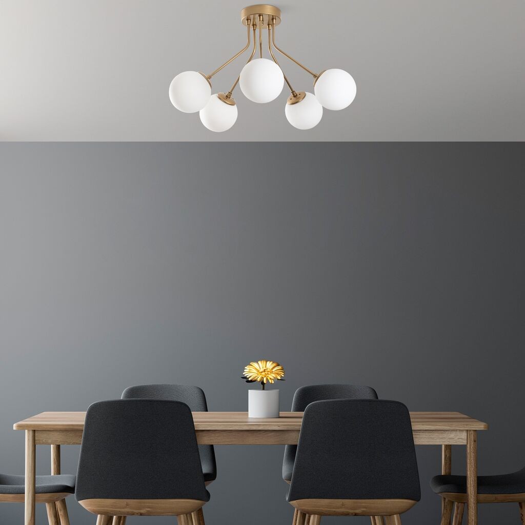 Opviq Luster Orion-13961, 62cm, IP20, Belo-zlatne boje