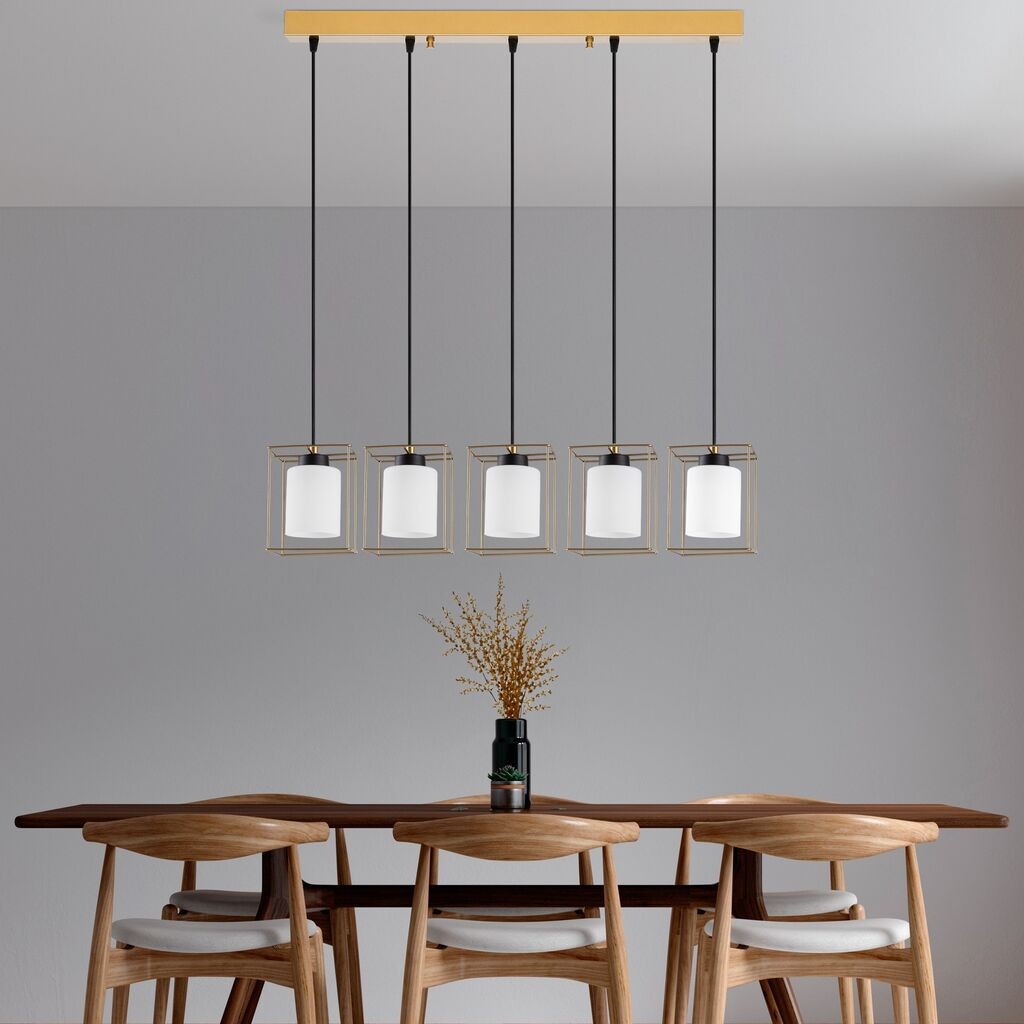 Opviq Luster Swank-702-10, 85x15x113cm, IP20, Zlatno-bele boje