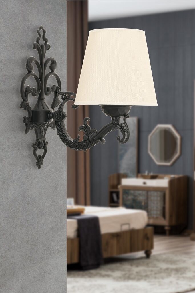 Opviq Zidna lampa Claire, 15x10x13cm, IP20, Krem-crna