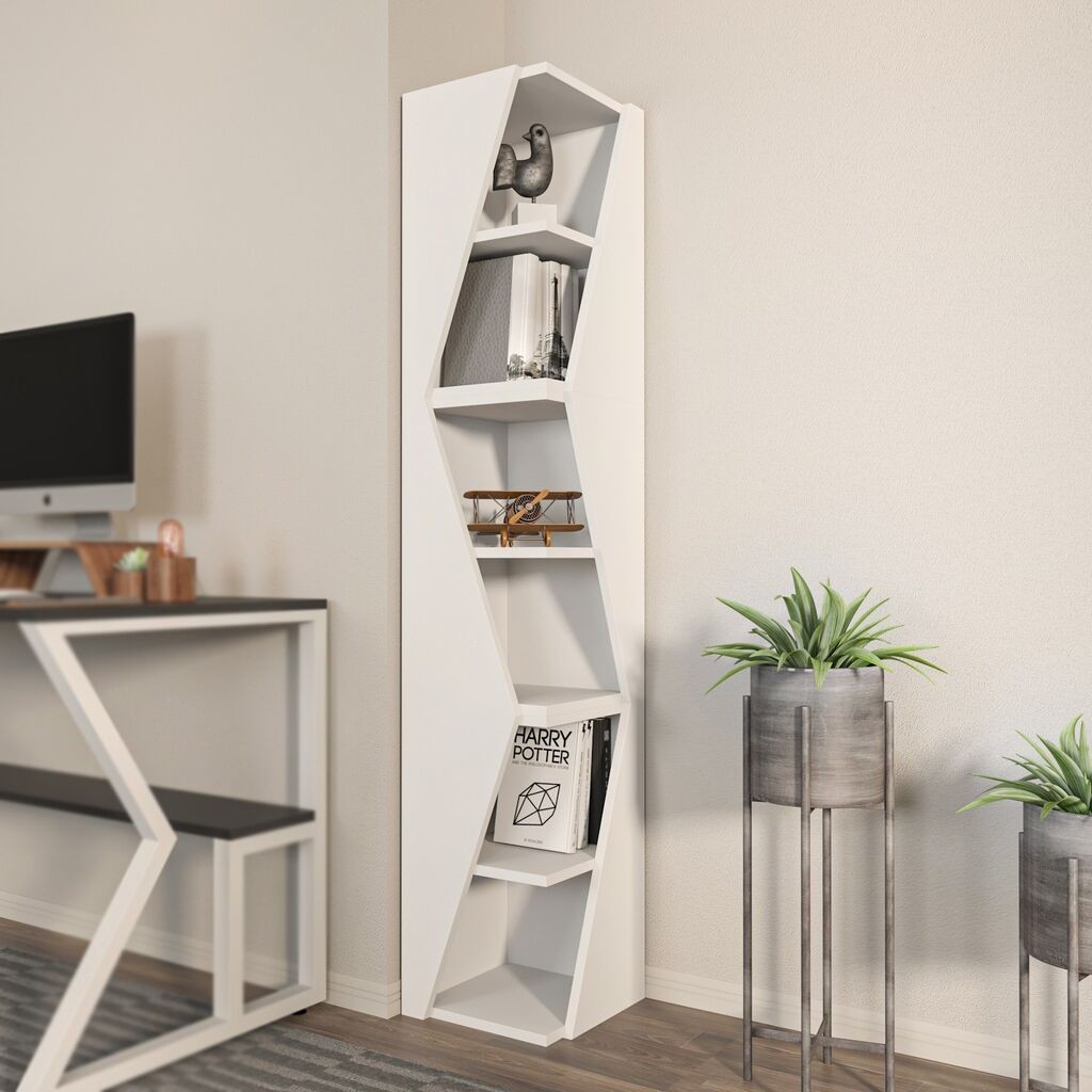 Hanah Home Polica za knjige Arrow, 165x31.8x31.8 cm, Bela