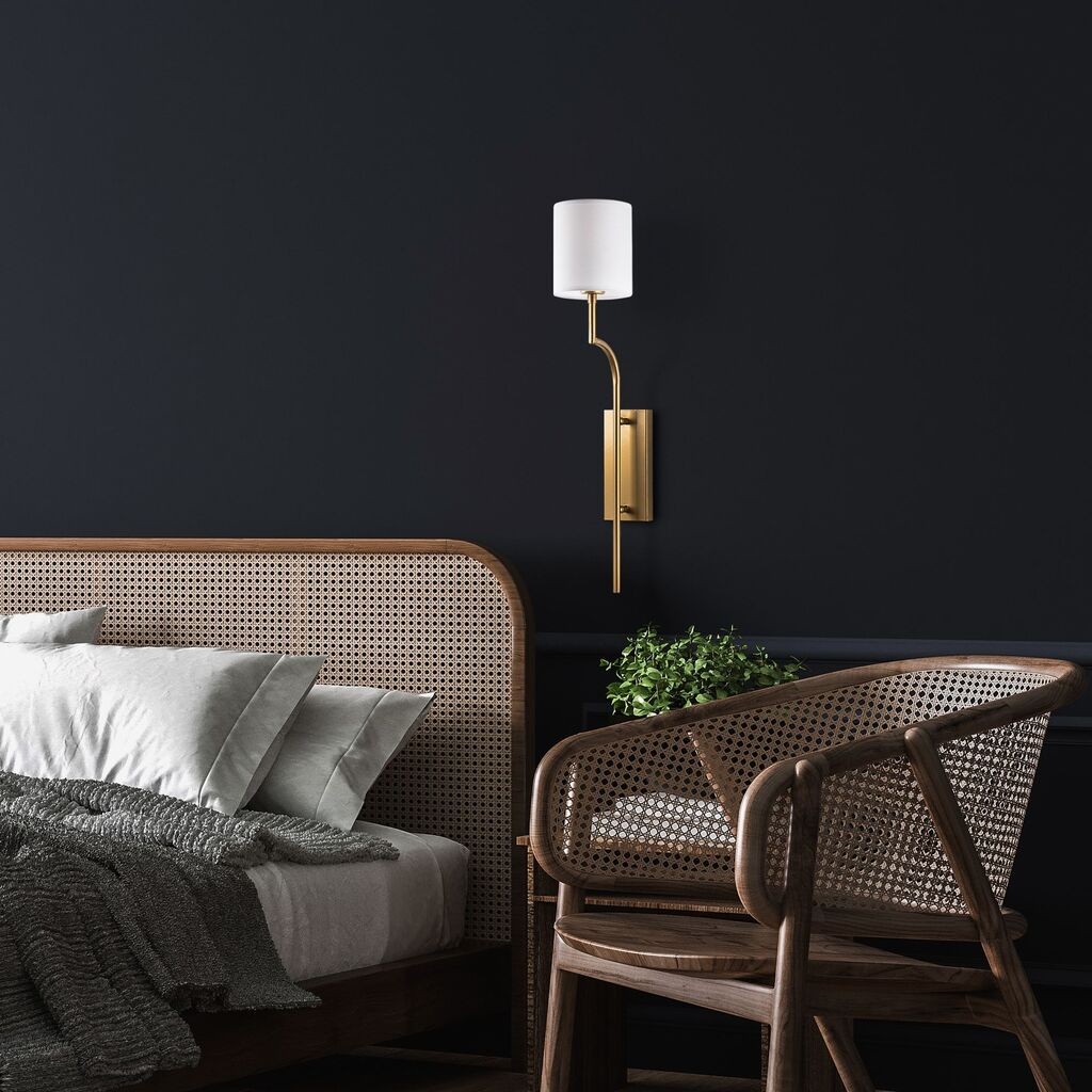 Opviq Zidna lampa Lumora-15337, 14x22x72cm, IP20, Zlatno-bela boje