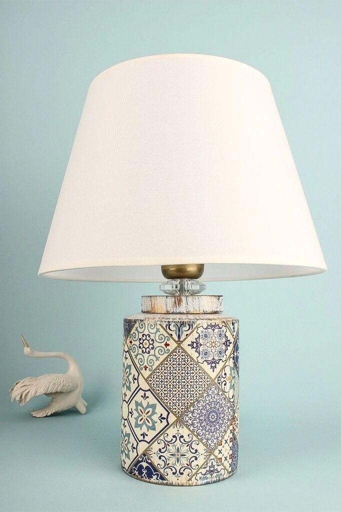 Opviq Stona lampa YL686, 30x20x40 cm, IP20, Bela