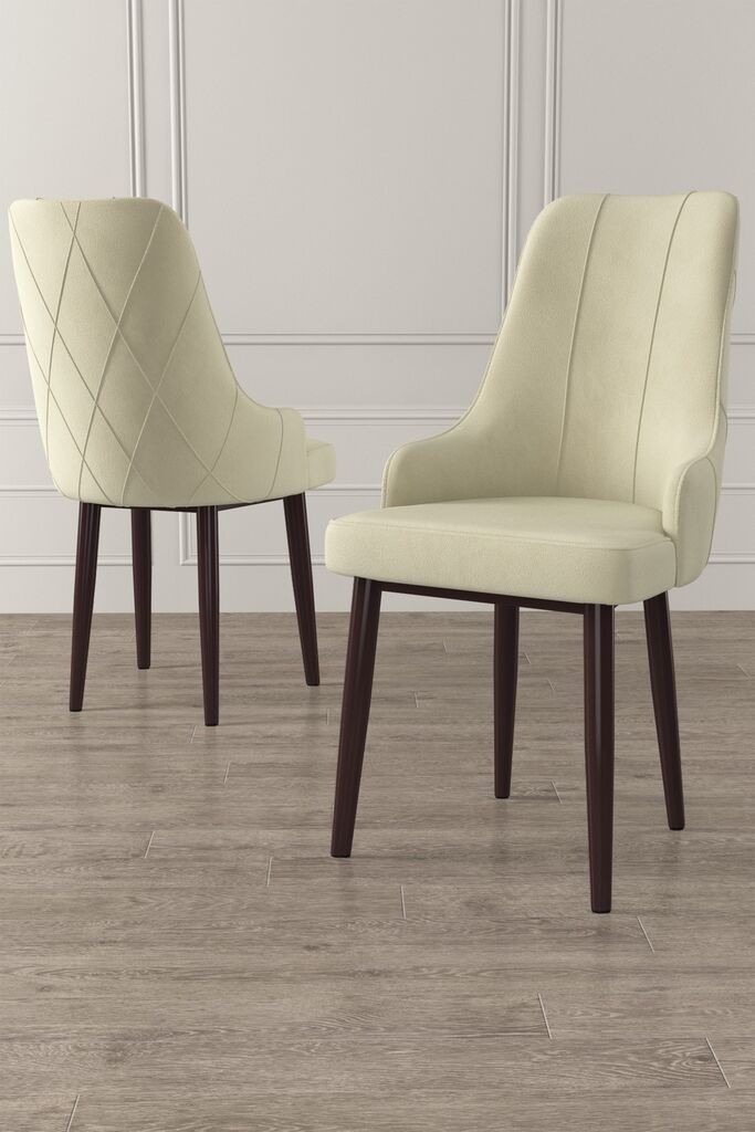 Hanah Home Set stolica Trex, 46x95x42 cm, 6 komada, Krem-braon