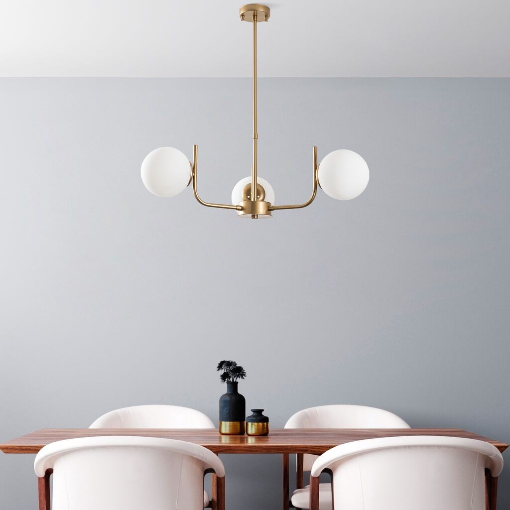 Opviq Luster Antler-13772, 53cm, IP20, Belo-zlatne boje