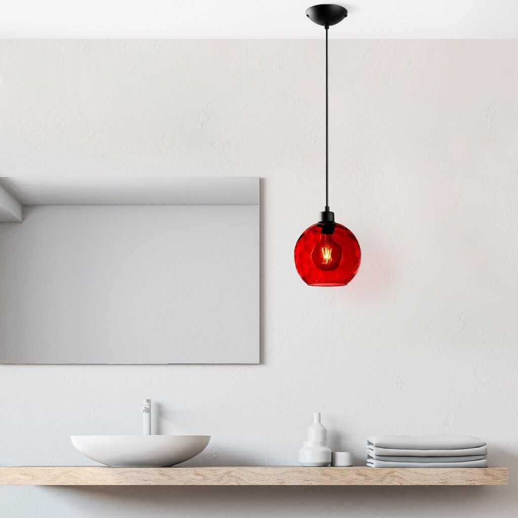 Opviq Luster Benek-20-14301, 20x20x120, IP20, Crno-crveni