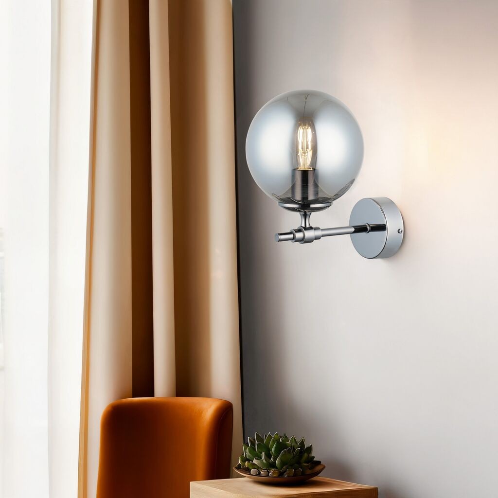 Opviq Zidna lampa Portemo-87-19, O18, 16,5cm, IP20, Srebrna boje