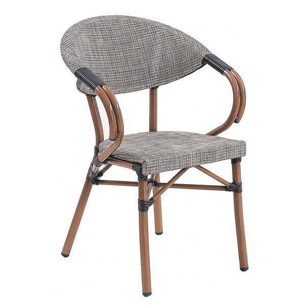 Baštenska stolica Lazarus KJF011, 58x55x80cm, Siva