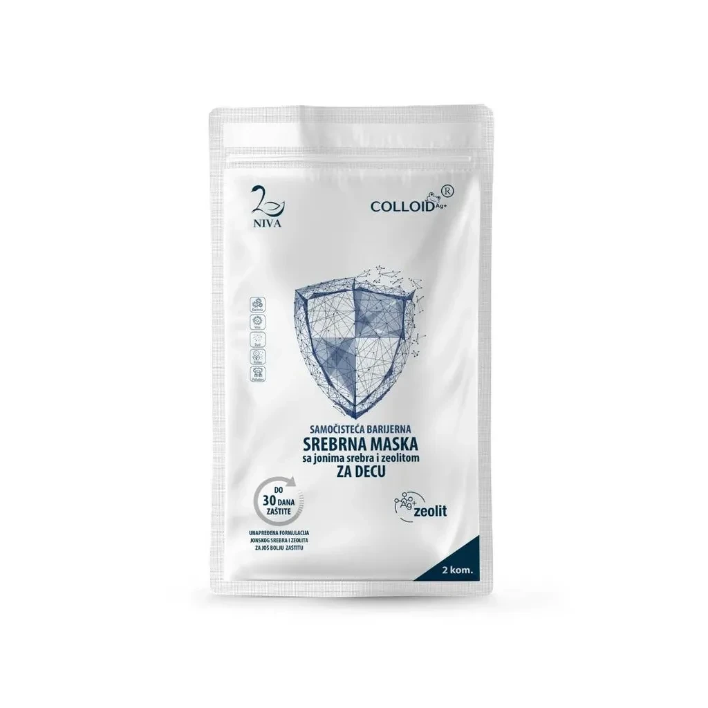 Niva Samočisteća srebrna maska za decu, 2 komada