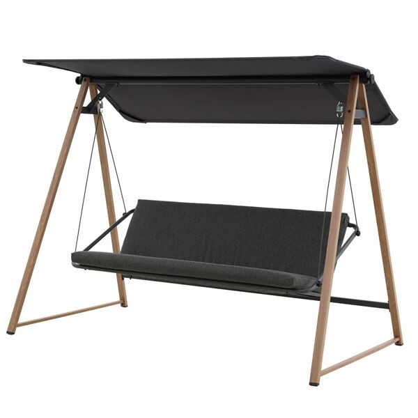 Baštenska ljuljaška trosed C3077-1, 205x136x180cm, Crna