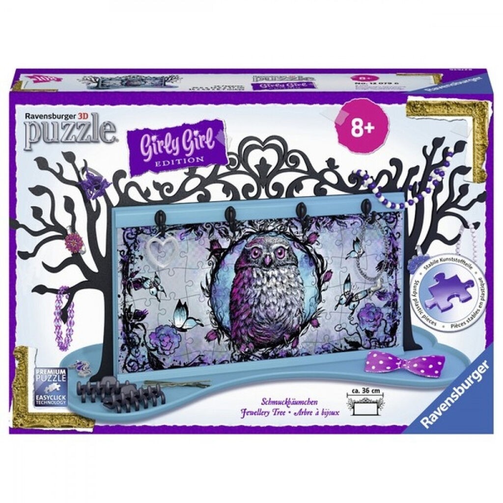 Ravensburger Puzzle 3D Kutija za nakit sa sovicom, 108 delova