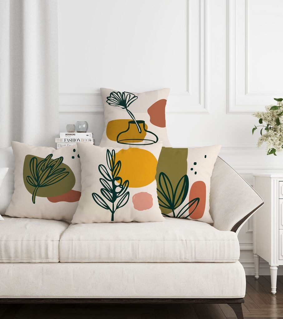 Aberto Design Set dekorativnih jastučnica ASR-plw4-11, 43 x 43 cm, 4 komada, Višebojne