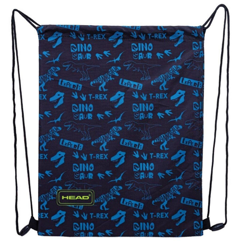 Head Torba za patike za dečake Tyrannosaurus, 40 x 33 cm, Crno-plava
