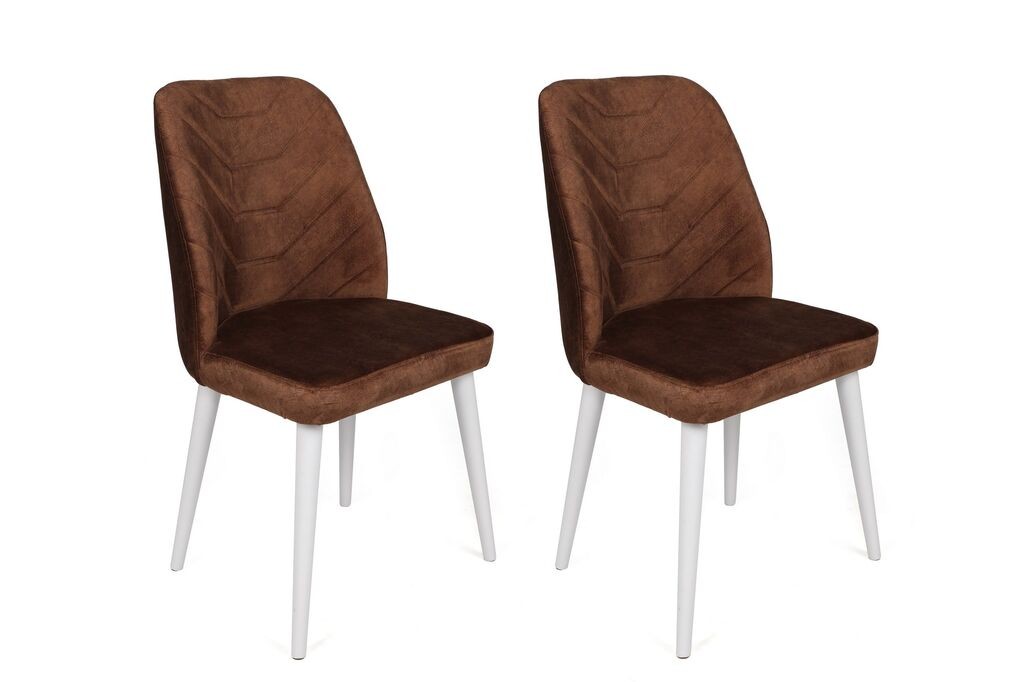 Hanah Home Set stolica Dallas-586 V2, 62x75x51.5 cm, 2 komada, Smeđe