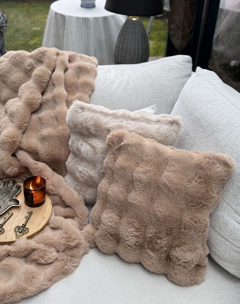 Aberto Design Dekorativna jastučnica Bubble 43, 50 x 50 cm, Braon