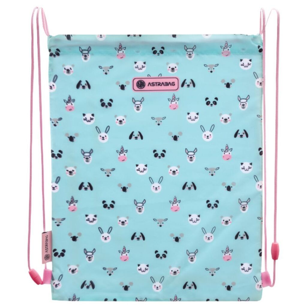 Astrabag Torba za patike za devojčice Teddy Pandas, 40 x 33 cm, Svetloplava