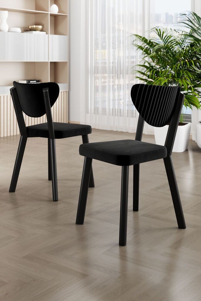 Hanah Home Set stolica Arfe, 101x76x26 cm, 4 komada, Crne