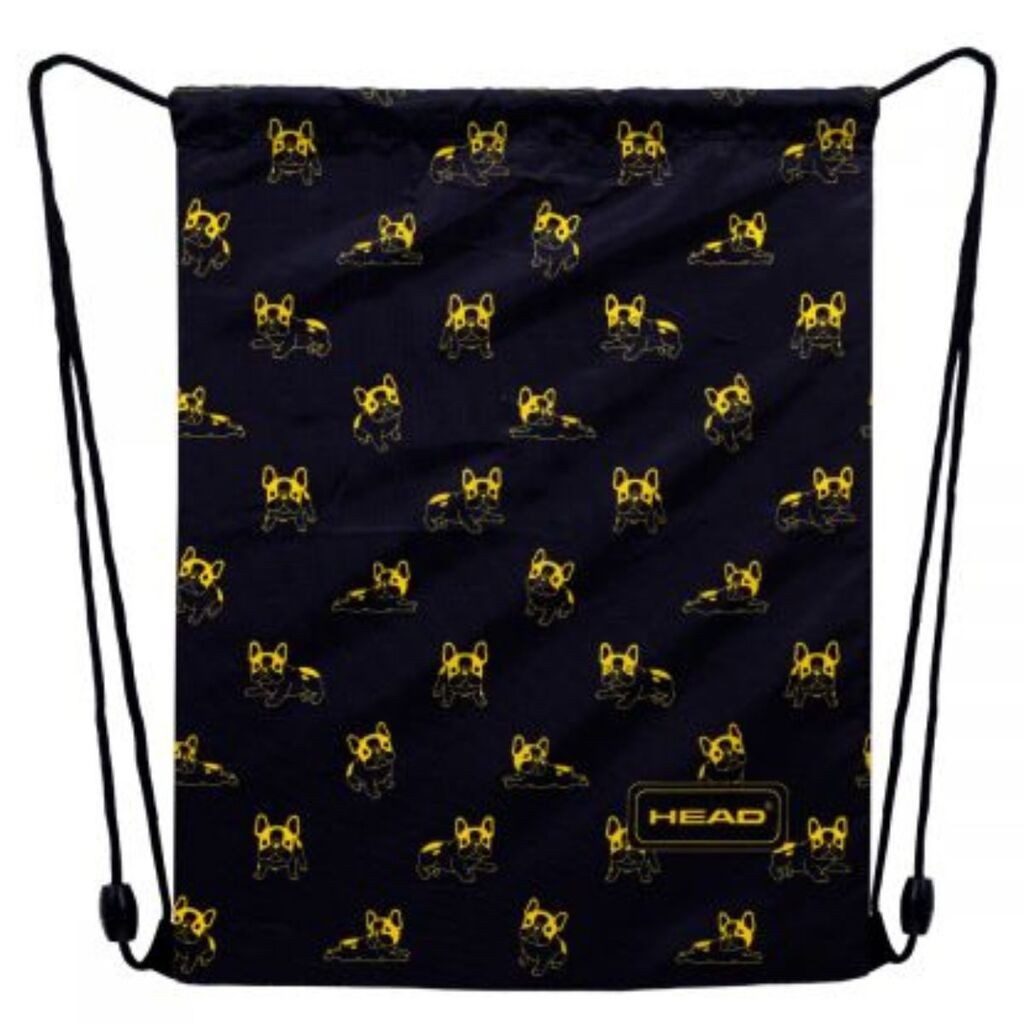 Head Torba za patike za dečake Golden Frenchie, 40 x 33 cm, Crna