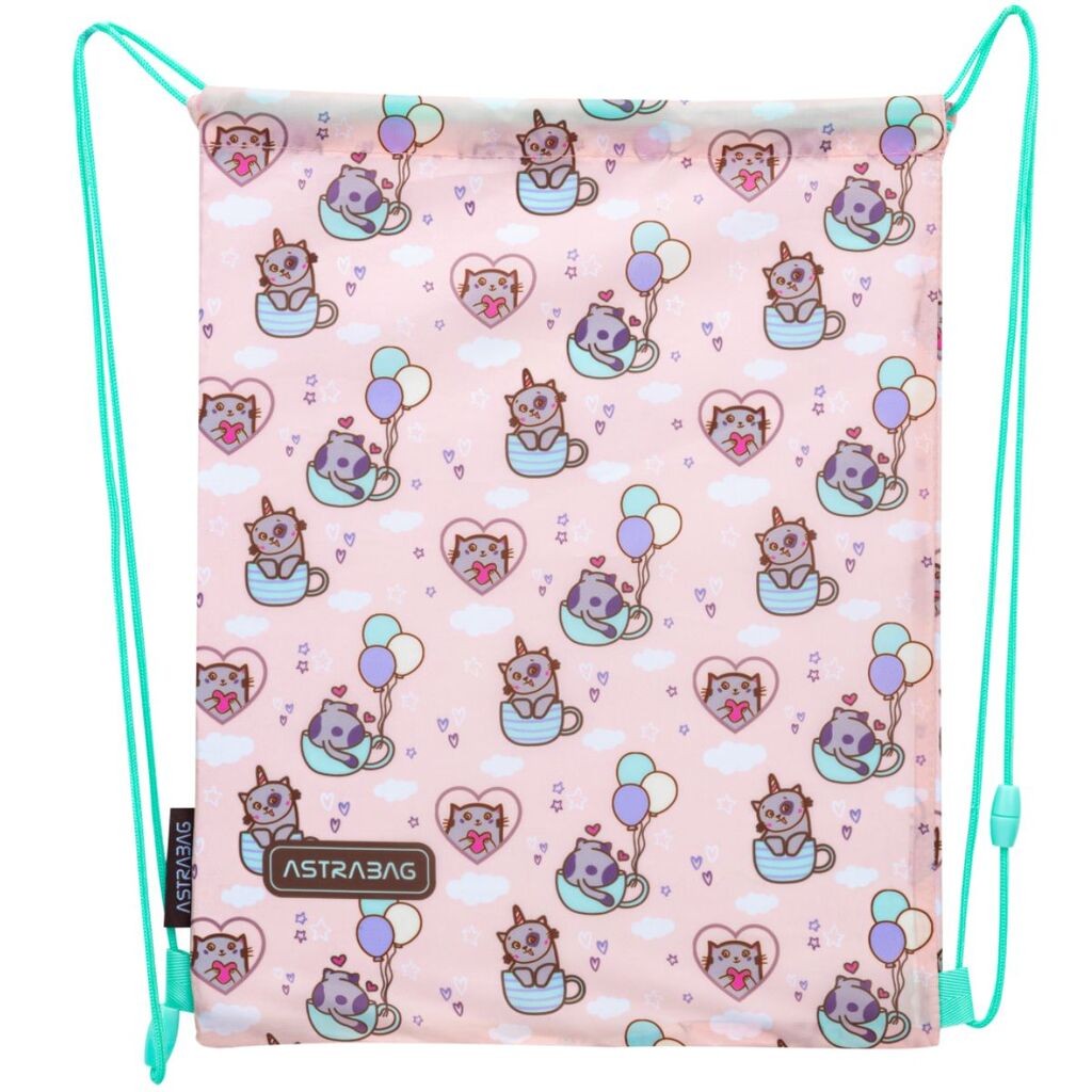 Astrabag Torba za patike za devojčice Kitty World, 40 x 33 cm, Roze