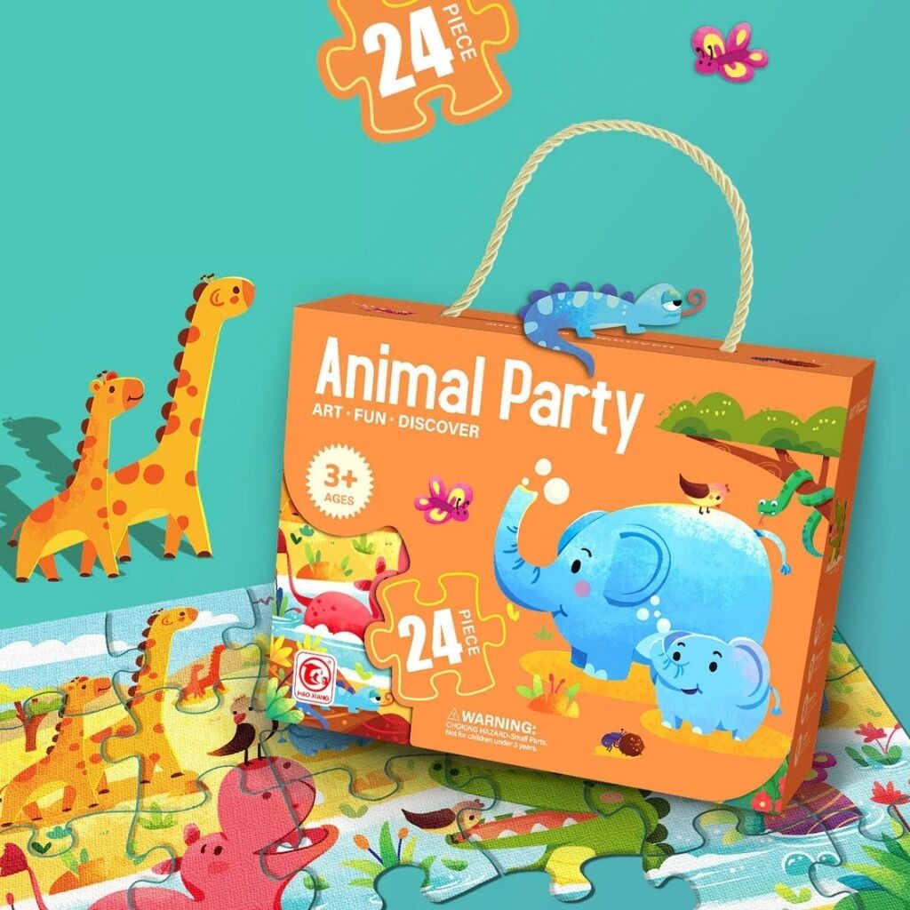 Puzzle Životinjska zabava, 24 dela